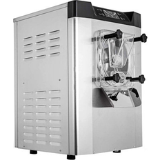Commercial Ice Cream Machine 1400W 20/5.3 Gph Hard Serve Ice Cream Maker Silver (1400W)