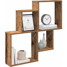 Natural Wall Shelves vidaXL Old Wood 80 x 15 x 78.5 cm Wall Shelf 80cm