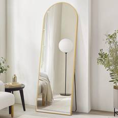 Sweetcrispy Arched Gold Floor Mirror 66x180.3cm