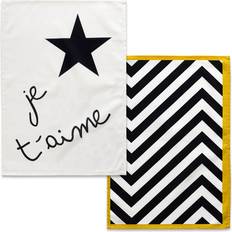 White Kitchen Towels HappyFriday Blanc Amour Cloth 70 x 50 cm Kitchen Towel White, Multicolour (70x70cm)