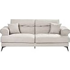 Beliani Modern Stoppad 3-Sits Sofa Tyg Soffa