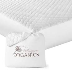 Organic Mattress Covers Sarah's Whisper Organic Cotton Pad 100% Cooling Mattress Cover White
