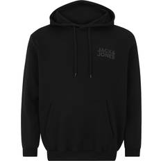 6XL - Dam Tröjor Jack & Jones Plus Size Logotyp Hoodie Svart