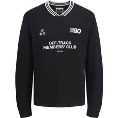 Jack & Jones Tryck Stickad Tröja Svart