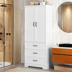 MDF Bathroom Cabinets Rebrilliant Tall Bathroom Storage Cabinet 68.9 x 29 x 16 in