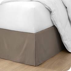 Microfiber Valance Sheets Casa Full Bed Skirt 15 Inch Tailored Drop Valance Sheet Brown