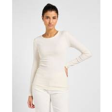 Lee T-shirts Lee Rib Long Sleeve T-shirt - Beige