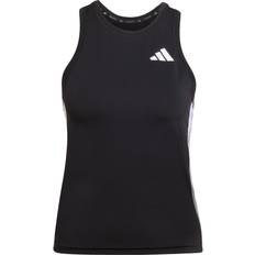 adidas Train Essentials 3-Stripes Workout Tank - Black/White