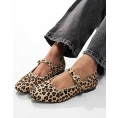 Schuh Lille Ballerina Mary Janes - Leopard Pony Hair/Multi