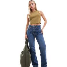 Stradivarius Jeans Med Raka Ben - Mörkblå