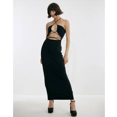 NA-KD Josefine HJ Cut Out Maxi Dress - Black