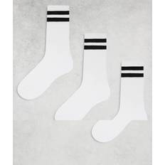 New Look Underwear New Look 3 Pack Stripe Sport Socks - White
