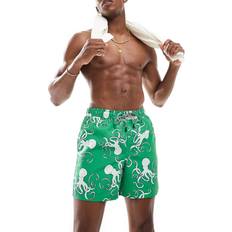 Jack & Jones Swim Shorts With Octopus Print Green