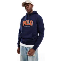 Polo Ralph Lauren Orange Jumpers Polo Ralph Lauren Logo Hoodie Chenile Applique Fleece Hoodie - Navy