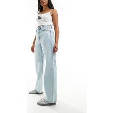 River Island Byxor & Shorts River Island Avslappnade Jeans Med Raka Ben - Ljusblå