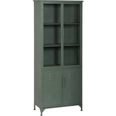 Glass Cabinets BigBuy Home Mint Crystal Iron Double Door 72 x 35 x 178 cm Glass Cabinet