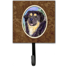 Brown Picture Hooks Caroline's Treasures Tibetan Mastiff Leash Holder 6.25 H x 4.25 W x 0.65 D Picture Hook