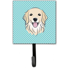 Blue Picture Hooks Caroline's Treasures Checkerboard Blue Golden Retriever Leash Key Holder Small Picture Hook