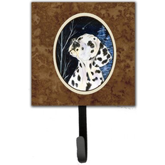 Brown Picture Hooks Caroline's Treasures Starry Night Dalmatian Leash Holder 6.25 H x 4.25 W x 0.65 D Picture Hook