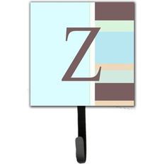 Blue Picture Hooks Caroline's Treasures Monogram Stripes Leash Holder 6.25 H x 4.25 W x 0.65 D Picture Hook