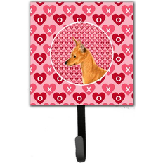 Pink Picture Hooks Caroline's Treasures Min Pin Leash or Key Holder Small Multicolor Picture Hook