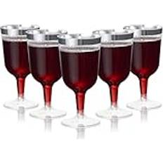 Eleganta Klara Hårda Plastvinglas 180 ml