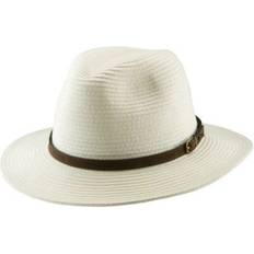 Paper Braid Safari Hat - White/Beige