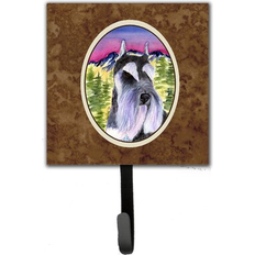 Brown Picture Hooks Caroline's Treasures Schnauzer Leash Holder Wall 6.25 H x 4.25 W x 0.65 D Picture Hook