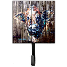 Gray Picture Hooks Caroline's Treasures Cow Moo Shine Leash Holder 6.25 H x 4.25 W x 0.65 D Picture Hook