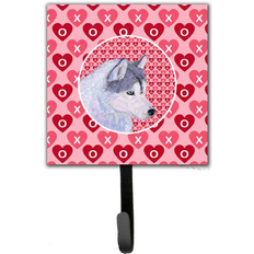 Pink Picture Hooks Caroline's Treasures Siberian Husky Leash or Key Holder Small Picture Hook