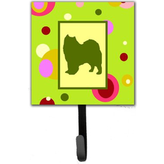 Green Picture Hooks Caroline's Treasures Samoyed Leash Holder Wall 6.25 H x 4.25 W x 0.65 D Picture Hook