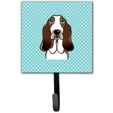 Blue Picture Hooks Caroline's Treasures Checkerboard Blue Basset Hound Leash Small Picture Hook