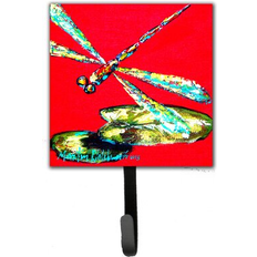 Red Picture Hooks Caroline's Treasures Dragonfly Shoo-Fly Leash Holder 6.25 H x 4.25 W x 0.65 D Picture Hook
