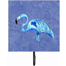 Blue Picture Hooks Caroline's Treasures Flamingo On Slate Blue Leash or Key Holder Small Picture Hook
