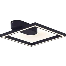 Lindby Yulla Black Ceiling Flush Light 34cm