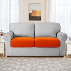 Cheap Loose Sofa Covers Stretch Separate Cushion 9.0 H x 25.0 W x 27.5 D Loose Sofa Cover Orange