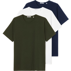 Bläck Core Round Neck T-shirt 3-pack - White/Navy/Green