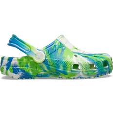 Crocs Kid's Classic Glow In The Dark Marbled Clog - Prep Blue/Multi