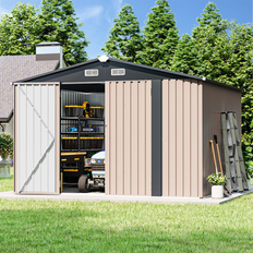 Brown Sheds Jolydale Metal Storage Shed 10.0 Ft W X 10.0 Ft D (Building Area )