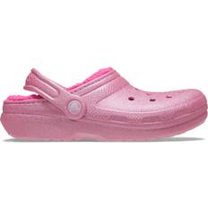 Crocs Slippers Crocs Kid's Classic Lined Glitter Clog - Pink Tweed