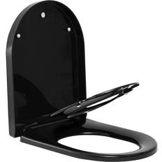 Toilettendeckel D-Form Schwarz