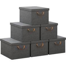 WOLTU Foldable Grey Storage Box 36L 6pcs