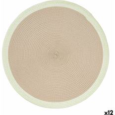 Gröna - Runda Bordstabletter Quid Kaleido Plastic Mats 38 cm Set of 12 Place Mat Green