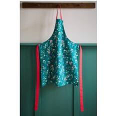 Multicoloured Aprons Catherine Lansfield Christmas Holly and Mistletoe Apron Green