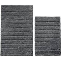 Non-Slip Bath Mats Allure Bath Fashions Ribbed Two Piece Mat Set