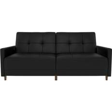 Mercury Row Benitez Twin Black Sofa 76" 3 Seater