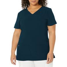 Heartsoul Pitter-Pat V-Neck Scrubs Top - Caribbean Blue