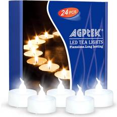 Interior Details Agptek Flameless Tea Lights Set of 24 LED Candle