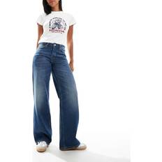 Weekday Ample Low Rise Loose Wide Leg Jeans - Blå