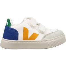 Vegan Trainers Children's Shoes Veja V-12 Leather - White/Multicolor/Indigo